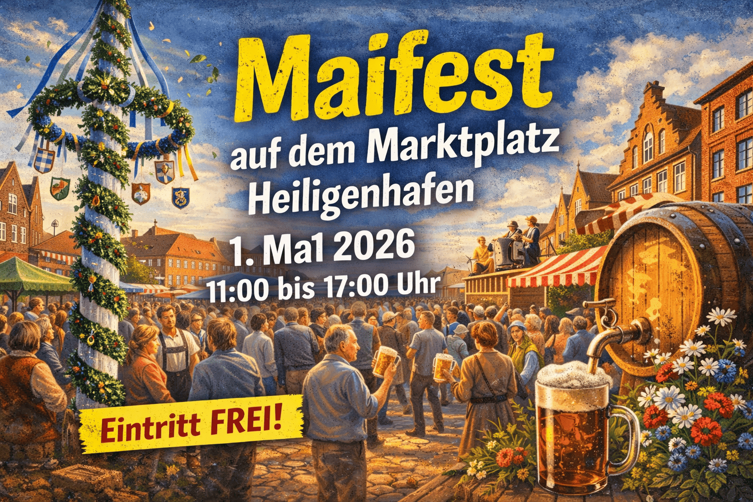 Heiligenhafen Maifest auf dem Marktplatz 2026