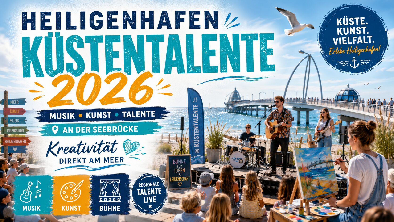 Heiligenhafen KüstenTALENTE 2026 an der Seebrücke