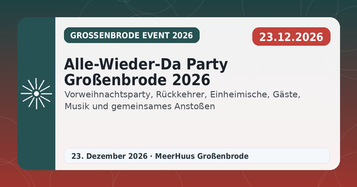 Alle-Wieder-Da Party Großenbrode 2026
