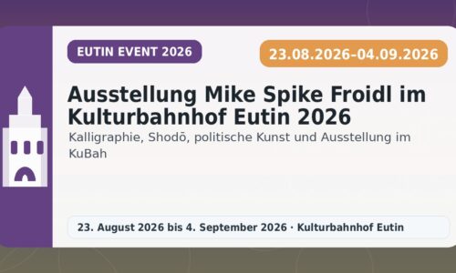 Ausstellung Mike Spike Froidl im Kulturbahnhof Eutin 2026