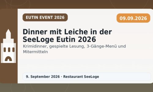 Dinner mit Leiche in der SeeLoge Eutin 2026