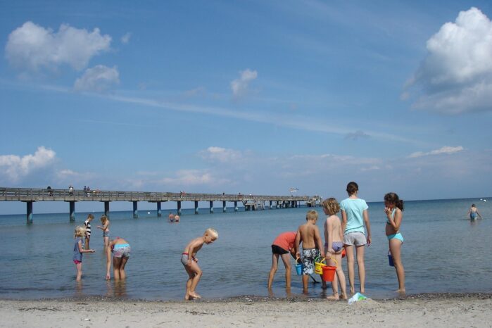 Großenbrode mit Kindern am flachen Ostseestrand