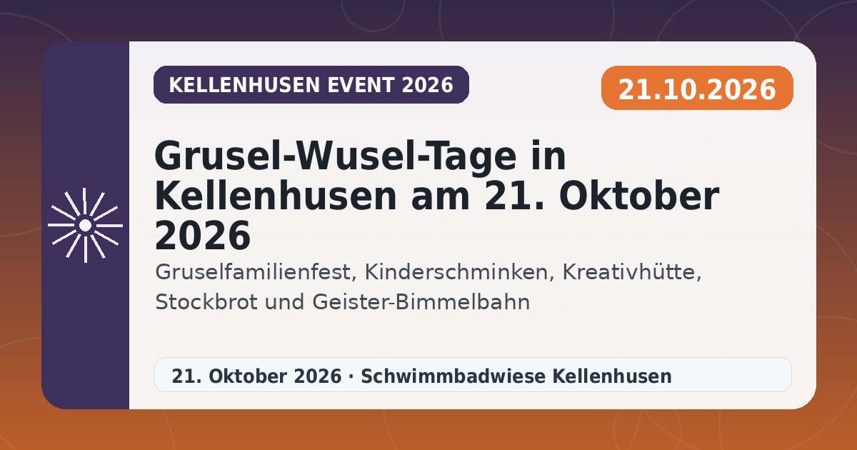 Grusel-Wusel-Tage in Kellenhusen am 21. Oktober 2026