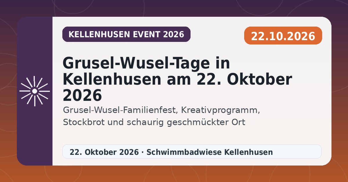 Grusel-Wusel-Tage in Kellenhusen am 22. Oktober 2026