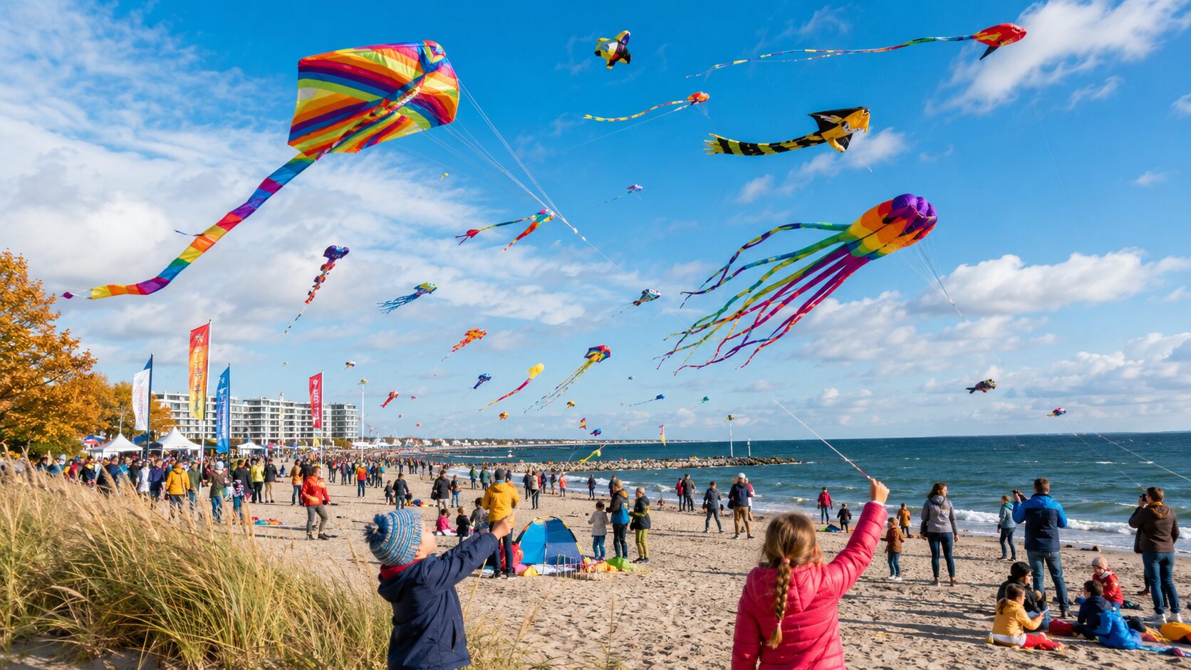 Heiligenhafen Drachenfest 2026: ein Herbstwochenende am Strand
