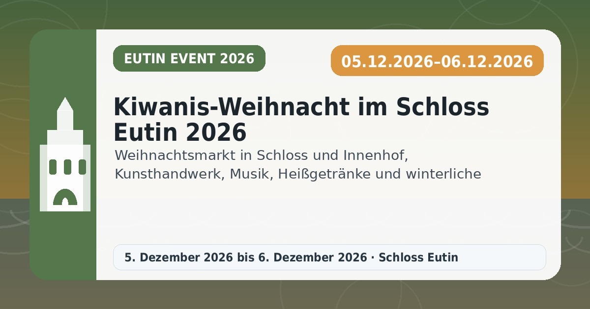 Kiwanis-Weihnacht im Schloss Eutin 2026