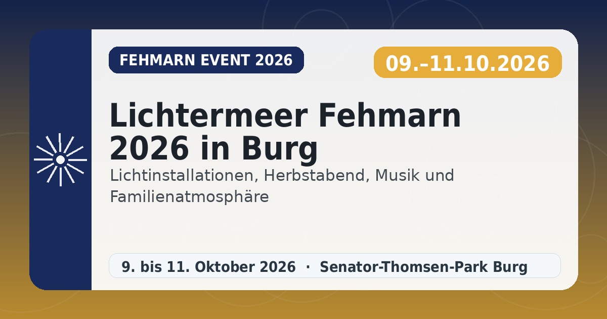 Lichtermeer Fehmarn 2026 in Burg
