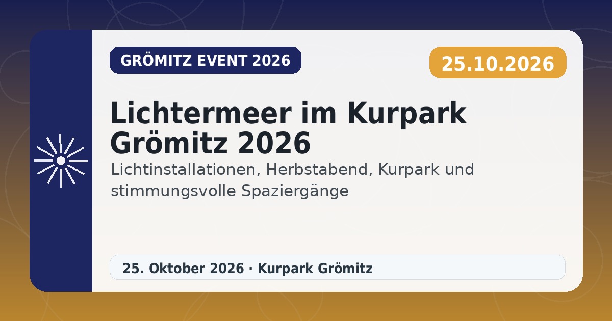 Lichtermeer im Kurpark Grömitz 2026