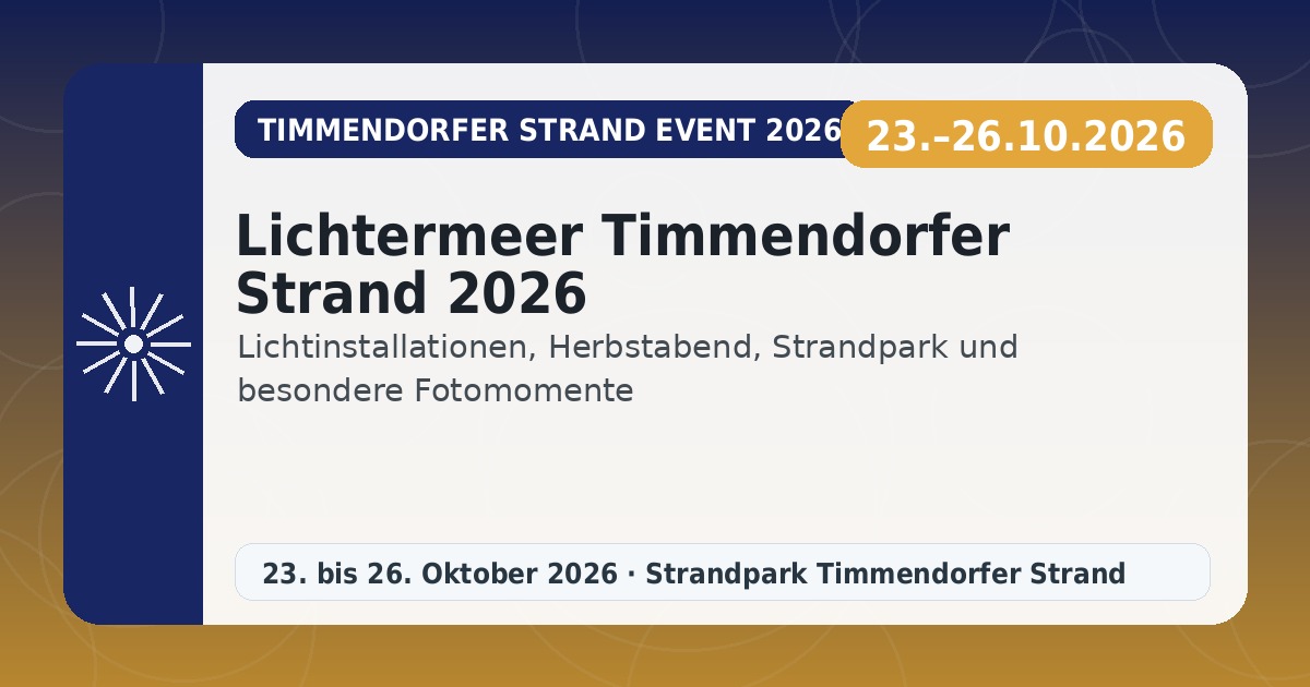 Lichtermeer Timmendorfer Strand 2026