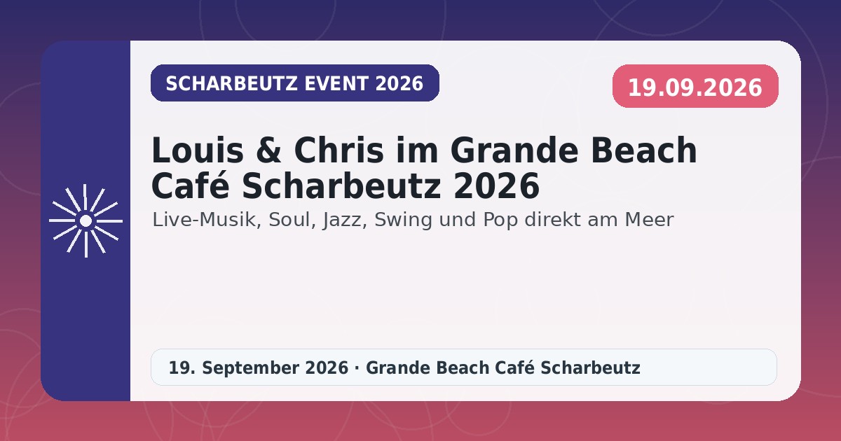 Louis & Chris im Grande Beach Café Scharbeutz 2026