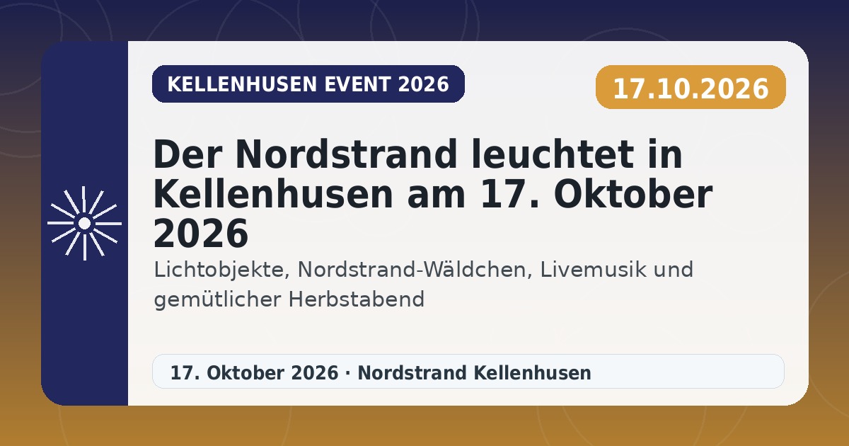Der Nordstrand leuchtet in Kellenhusen am 17. Oktober 2026