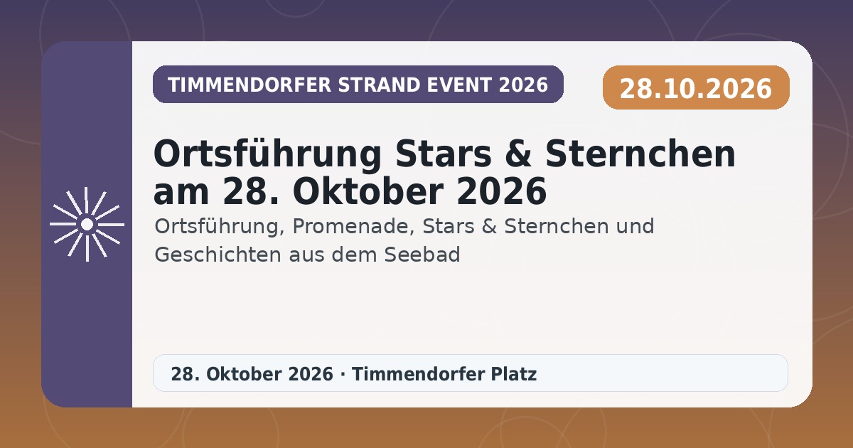 Ortsführung Stars & Sternchen am 28. Oktober 2026