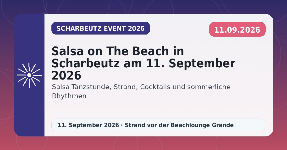 Salsa on The Beach in Scharbeutz am 11. September 2026