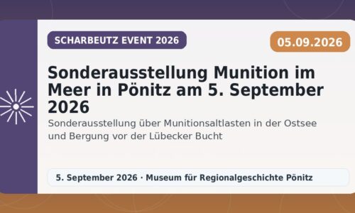 Sonderausstellung Munition im Meer in Pönitz am 5. September 2026