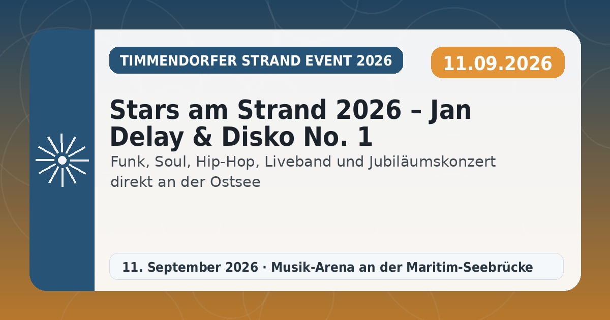 Stars am Strand 2026 – Jan Delay & Disko No. 1