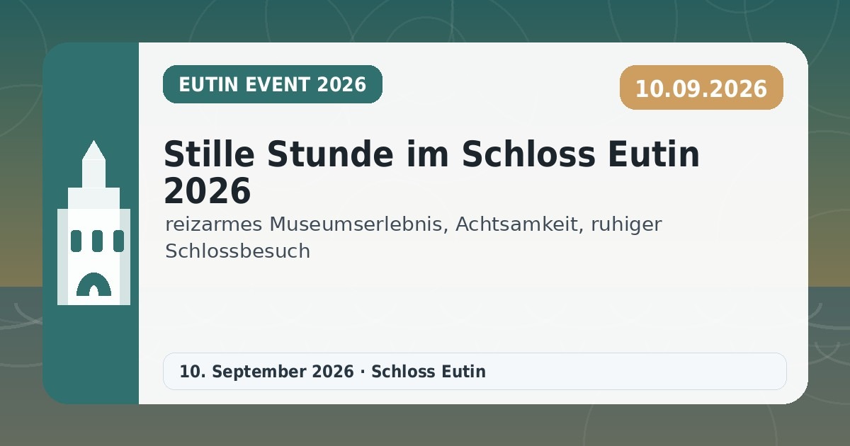 Stille Stunde im Schloss Eutin 2026