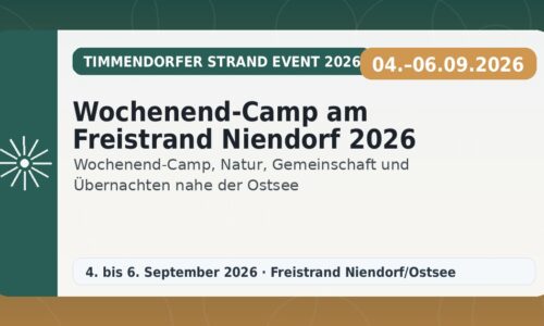 Wochenend-Camp am Freistrand Niendorf 2026