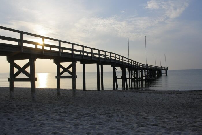 Weißenhäuser Strand mit ruhiger Ostsee und weitem Sandstrand