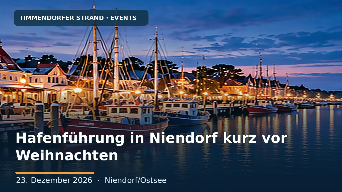 Hafenführung in Niendorf kurz vor Weihnachten